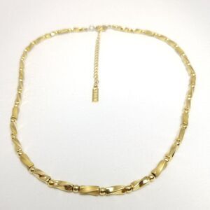 Vintage Napier Gold Tone Mixed Pattern Beaded Necklace, Adjustable Length Clasp